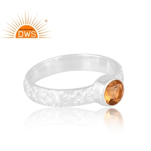 Meilleur design Bague en argent sterling 925 avec citrine naturelle Bijoux personnalisés pour femmes Cadeau pour elle - Product Image 4