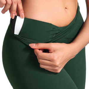 Leggings de Yoga de Cintura Alta con Logotipo Personalizado al por Mayor para Mujer, Leggings Deportivos de Poliéster Suave para Gimnasio y Fitness - Product Image 3