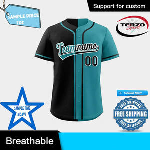 OEM 2024 nuevo diseño personalizado al por mayor jersey de cuello en V camisetas de béisbol y softbol para unisex con impresión de logotipo personalizado - Product Image 2