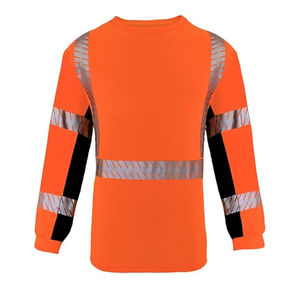 Polo de media manga reflectante de alta calidad 2025 para trabajadores de la construcción de hombres Servicio OEM Camisetas de seguridad con logotipo personalizado - Product Image 6