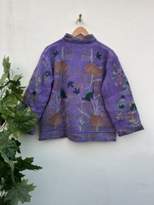 Hermoso abrigo de invierno unisex con bordado a mano TNT Suzani Chaqueta acolchada de algodón relleno para mujer Suzani Chaqueta corta - Product Image 4