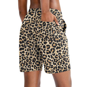 กางเกงขาสั้นพิมพ์ลายสำหรับผู้หญิงกางเกงขาสั้นผ้าฝ้ายโพลีเอสเตอร์แบบลำลองกางเกงแฟชั่นสำหรับใส่ในยิมฟิตเนสโยคะ - Product Image 4