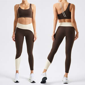 Venta al por mayor de ropa de Yoga Fitness moda transpirable conjunto de pantalones de Yoga y sujetador Conjunto personalizado mujer Yoga traje - Product Image 2