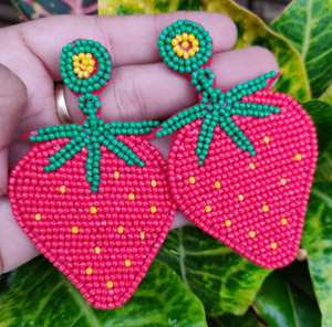 Pendientes bordados a mano, cómo hacer pendientes con bordado a mano, joyería festiva para mujer al mejor precio, pendientes con cuentas - Product Image 4