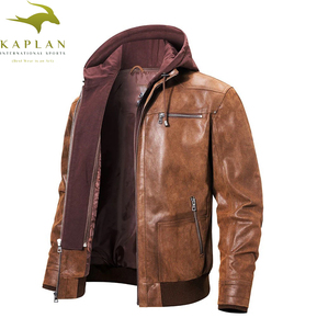 Diseño superior 100% Chaqueta de invierno de manga larga con cuello levantado de cuero de alta calidad para hombre Diseño personalizado disponible a un precio razonable - Product Image 5