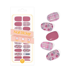 Envolturas de <span class=keywords><strong>uñas</strong></span> de Gel Floral <span class=keywords><strong>Rosa</strong></span> <span class=keywords><strong>Lila</strong></span> 2025, tiras de esmalte brillantes autoadhesivas, pegatinas de <span class=keywords><strong>uñas</strong></span> de flores elegantes para mujeres, venta al por mayor - Product Image 4