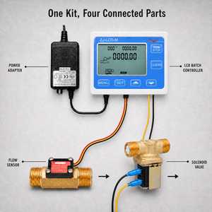 SEA DIJIANG DN8-DN80 정량 충전 유량 컨트롤러 LCD 배치 미터 솔레노이드 밸브 키트 물/오일 정량 공급 OEM - Product Image 3