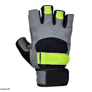 Guantes de gimnasio de medio dedo transpirables ligeros Guantes de fitness de cuero para levantamiento de pesas - Product Image 2