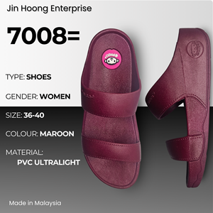 @migo Sandalias Flip-Flop para Mujer 7008= Color Granate, Cómodas, Ligeras, Suela Gruesa Antideslizante, Resistentes al Agua, Tacón de 4cm, Hechas en Malasia - Product Image 1