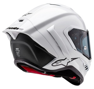 Nouveau casque de moto Alpine Stars Super Tech R10 Carbon blanc - Product Image 3