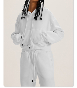 ชุดครอปมีฮู้ดเสื้อครอปของผู้หญิงชุดครอปท็อปมีหลายสีทึบชุด2025ใหม่ออกแบบได้ตามที่ต้องการ - Product Image 2