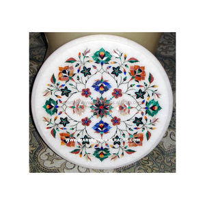 Tablero de Mesa con Incrustaciones de Mármol, Tableros de Mármol de Alta Calidad - Product Image 1