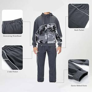 Survêtement de gym 100% coton personnalisé pour hommes à capuche hiver col imprimé Vente en gros - Product Image 4