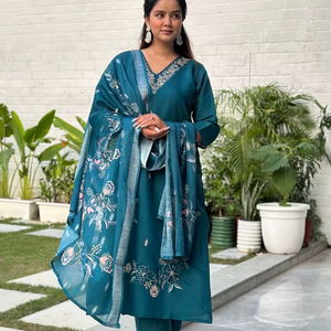 <b>Women</b> Embroidery <b>Kurta</b> and Pant Sets with Dupatta - Product Image 1