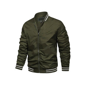 Blouson aviateur pour homme de qualité supérieure, 100% polyester, léger, séchage rapide, fermeture éclair, impression de logo personnalisée - Product Image 1