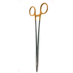 Pince porte-aiguille Wangensteen professionnelle TC droite 10.12 pouces manuel alimenté en acier chirurgical métal - Product Image 3