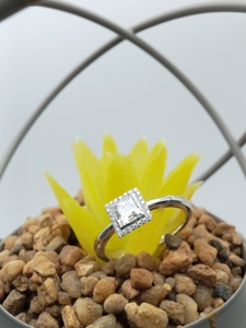 Solitario personalizado de lujo, Plata de Ley 925 de 4 quilates, certificado GIA, compromiso de moda, Princesa, regalo de fiesta VVS - Product Image 6