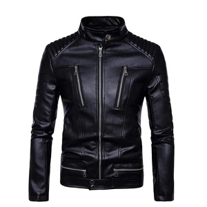 Veste en cuir pour homme OEM Nouvel An, nouvelle saison, vestes en cuir pour homme, streetwear élégant, vestes en cuir personnalisables à la mode - Product Image 2