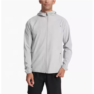 Veste à capuche extensible et tissée pour hommes, résistante à l'eau, pour entraînement athlétique en plein air, coupe régulière, personnalisée avec logo pour l'hiver - Product Image 1