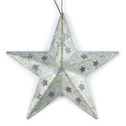 Ornement étoile de grange galvanisé Fleurs artificielles pour la décoration intérieure Chaîne suspendue Décoration de fête de Noël Pots de fleurs Jardinières - Product Image 4