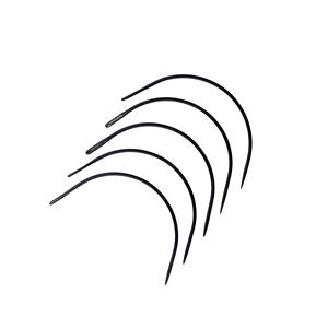 Aiguilles à crochet Obexa OBN-99493 noires en métal pour extensions de cheveux (acier inoxydable) courbe C, professionnelles pour tissage de dentelle, emballage en sachet, 100 unités - Product Image 1