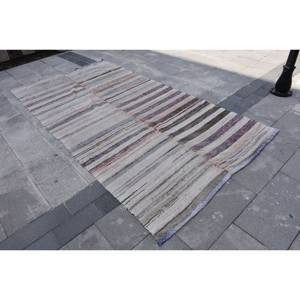 Alfombra de lana turca rústica Beige de 5x9 pies, área grande, de 4 pies tejido plano, respaldo de látex, alfombra Rectangular de altura para pasillo y habitación - Product Image 3