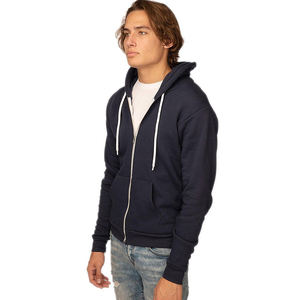 Bella + Toile Adulte Powerblend Full Zip Sweat À Capuche Tri-Blend Polaire Zipper Hoodies avec Impression En Relief ODM Supply - Product Image 3
