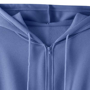 เสื้อฮู้ดกันหนาวแขนยาวสำหรับผู้หญิง, เสื้อครอปแขนยาวลำลองทรงสตรีทแวร์ปล่อยไหล่มีฮู้ดระบายอากาศได้ดีเป็นมิตรกับสิ่งแวดล้อม - Product Image 3