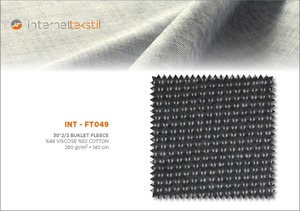 GRIMELANGE Cotton Viscose Buklet Fleece Fabric Knitted Textile 280 Gsm 140 Cm Woven for Garment and Home Use - Product Image 1