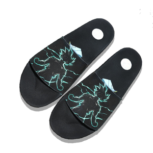 Sandales d'hiver antidérapantes légères et confortables en cuir véritable brodé avec semelle en PVC, bout ouvert, semelle intérieure souple et respirante, séchage rapide - Product Image 1