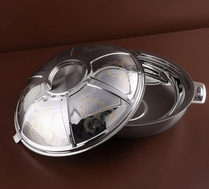 Marmite en acier inoxydable, design moderne, écologique, forme de casserole de luxe, qualité supérieure, marmite à nourriture en métal fantaisie - Product Image 2