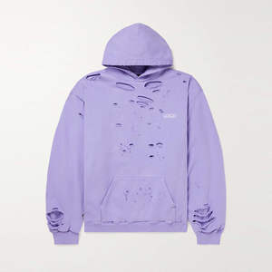 Sudadera con capucha desgastada personalizada para hombre, ropa de calle de algodón de alta calidad, Sudadera con capucha de invierno para hombre a la venta - Product Image 5