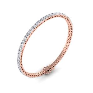 18K Solid White Gold Real Diamond Sterling <b>Silver</b> Tennis <b>Bracelet</b> for Women and <b>Men</b> Gold Plated Wedding Gift and Anniversary - Product Image 3