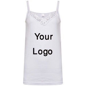 Camiseta sin mangas de poliéster con estampado personalizado para mujer, superventas en Europa, Sexy, sublimación, decoración Formal de encaje en blanco, 2021 - Product Image 2