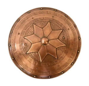 Nautical Best Home Decor Producto DE SEGURIDAD Diseño de estrella medieval Escudo de metal redondo - Product Image 5