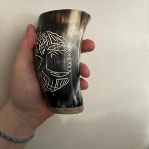 Natural Handmade Horn Drinking Glass | Polished Real Horn Tumbler - Product Image 1