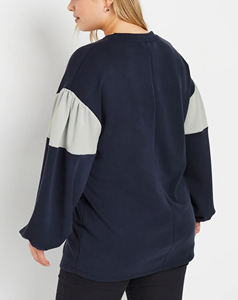 Venta caliente de calidad superior Oversize Drop Shoulder O-cuello Sudadera con capucha y sudadera Custom Puff Printed Logo sudadera de mujer - Product Image 3