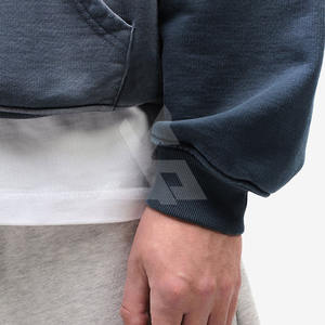 Sudadera con Capucha Unisex, Lavado Ácido, Diseño Desgastado y Decolorado por el Sol, Logotipo Personalizado Bordado, Térmica, 100% Algodón, Invierno, Alta Calidad - Product Image 5