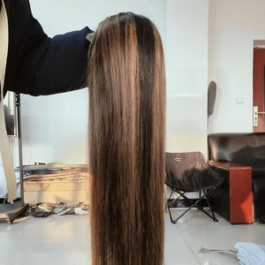 Parrucche con Chiusura in Pizzo 5x5 13x4, 100% Capelli Umani Veri, Colore Highlights Piano 4/27 #   4/30 #   Parrucche di Capelli Umani per Donne di Colore - Product Image 1