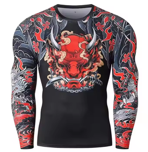 เสื้อกีฬาแขนยาวคอเสื้อแบบแรชการ์ดสีแดงสินค้ามาใหม่ - Product Image 6