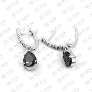 0,70 TCW Pera Cut Drop Dangle Moissanite Pendientes para mujer/Regalo de aniversario Joyería para sus tachuelas de diamante - Product Image 2