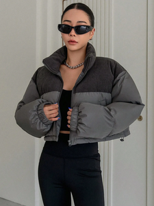 Chaqueta de Invierno para Hombre, Acolchada, con Cuello Alto, Impermeable, de Secado Rápido, Personalizable, a la Moda, Cálida, con Hombros Caídos - Product Image 4