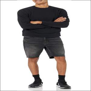 300 GSM personnalisé hommes col rond sweat automne Streetwear français éponge goutte épaule brodé polaire usine solide motif - Product Image 5