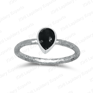 Bague en pierres précieuses assorties, faite à la main, en laiton plaqué argent, vente en gros, bague en pierres précieuses, Jaipur Inde, faible MOQ 2 pièces - Product Image 3