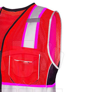Dernière arrivée Gilet de sécurité sans manches antistatique et imperméable avec couleur unie et motif unique Gilet de construction sécurisé - Product Image 4