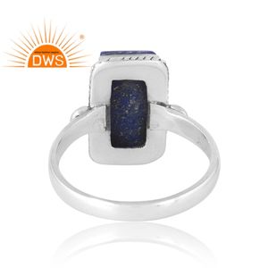 Anillo apilable de piedras preciosas de lapislázuli Natural de Plata de Ley 925 superventas, joyería personalizada para mujer, regalo para ella - Product Image 2