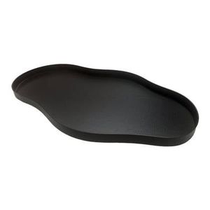 Bandeja decorativa de metal de color negro diseñada para servir con estilo y presentación de alta gama. - Product Image 1
