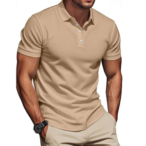Camisa de golf para hombre Polos Camisas Trabajo Casual Solapa Manga corta Básico Moderno Liso Botones Verano Regular Fit - Product Image 3
