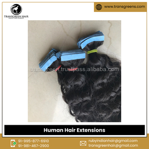 Énorme demande, excellente qualité 100% extensions de cheveux humains indiens bruts non transformés Kinky Curly Tape du vendeur indien - Product Image 6