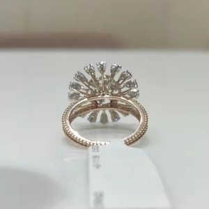 Lab Grown Diamond Flower Cocktail <b>Ring</b> Unique Jewelry 14K Gold <b>Statement</b> <b>Ring</b> <b>for</b> <b>Women</b> Elegant <b>Ring</b> <b>for</b> Her - Product Image 4